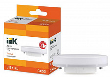 Лампа светодиодная IEK Eco LLE-T80-8-230-30-GX53, T75 таблетка 8 Вт, 3000 К, GX 53 от Водопад  фото 1