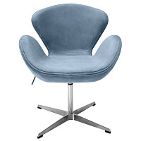 Кресло Bradex SWAN STYLE CHAIR серый, искусственная замша от Водопад  фото 2