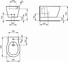 Биде Ideal Standard Connect E799701 подвесное от Водопад  фото 5