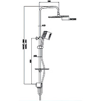 Душевая система Esko ST1450, хром от Водопад  фото 2