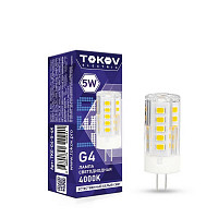 Лампа светодиодная Tokov Electric TKE-G4-5-4K, 5 Вт, Capsule 4000 К, G 4, 220-240В от Водопад  фото 1