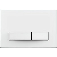 Кнопка смыва Акватек Slim KDI-0000021, прямоугольные клавиши, белый глянец, пластик от Водопад  фото 1