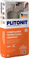 Смесь Plitonit СуперКамин ТермоКладка Глиняная Н007662 20 кг от Водопад  фото 1