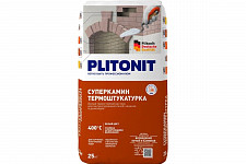 Смесь Plitonit СуперКамин ТермоШтукатурка Н002508 белая, 25 кг от Водопад  фото 1