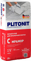 Клей Plitonit С мрамор-25 6195 для мраморной плитки супер белый, класс С1ТЕ, 25 кг от Водопад  фото 1