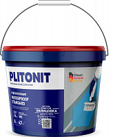 Эластичная гидроизоляционная мастика Plitonit WaterProof Standard Н009296, базового уровня, для внутренних работ, 8 кг от Водопад  фото 1
