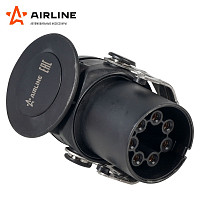 Вилка прицепа / тягача Airline ATE45 24 В, ABS/EBS 7 контактов пластик от Водопад  фото 3