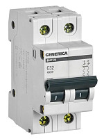 Автоматический выключатель Generica ВА47-29 MVA25-2-032-C 2Р 32А 4,5кА х-ка С от Водопад  фото 1