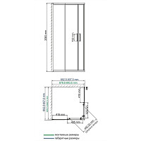 Душевой уголок WasserKraft Dill  61S03 900х900х2000, прозрачное стекло, без поддона от Водопад  фото 4