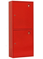 Шкаф пожарный ШПКО-12УН (ШПК-320-12-Н НЗК) 1300х540х350 мм, для двух рукавов и двух огнетушителей, навесной закрытый Красный от Водопад  фото 1