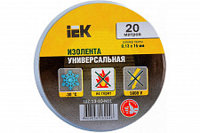 Изолента IEK UIZ-13-10-K01, ПВХ 0.13х15мм 20 м белая от Водопад  фото 1