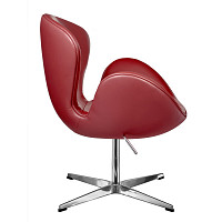 Кресло Bradex Swan Chair красный, натуральная кожа от Водопад  фото 3