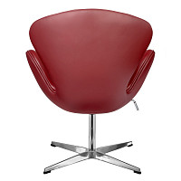Кресло Bradex Swan Chair красный, натуральная кожа от Водопад  фото 4