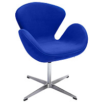 Кресло Bradex Swan Chair синий, искусственная замша от Водопад  фото 1