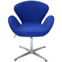 Кресло Bradex Swan Chair синий, искусственная замша от Водопад  фото 2