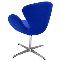 Кресло Bradex Swan Chair синий, искусственная замша от Водопад  фото 4