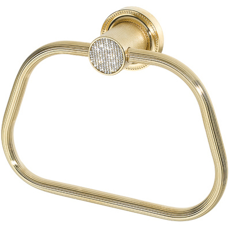 Полотенцедержатель Royal Cristal 10925-G-B кольцо, золото-черный
