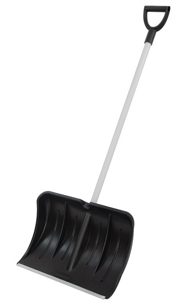 Лопата для уборки снега Сибртех 61494 пластиковая, 530х375х1400 мм, алюминиевый черенок