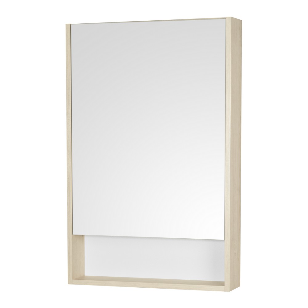 Зеркальный шкаф Акватон Сканди 55 (белый/дуб верона) 1A252102SDB20