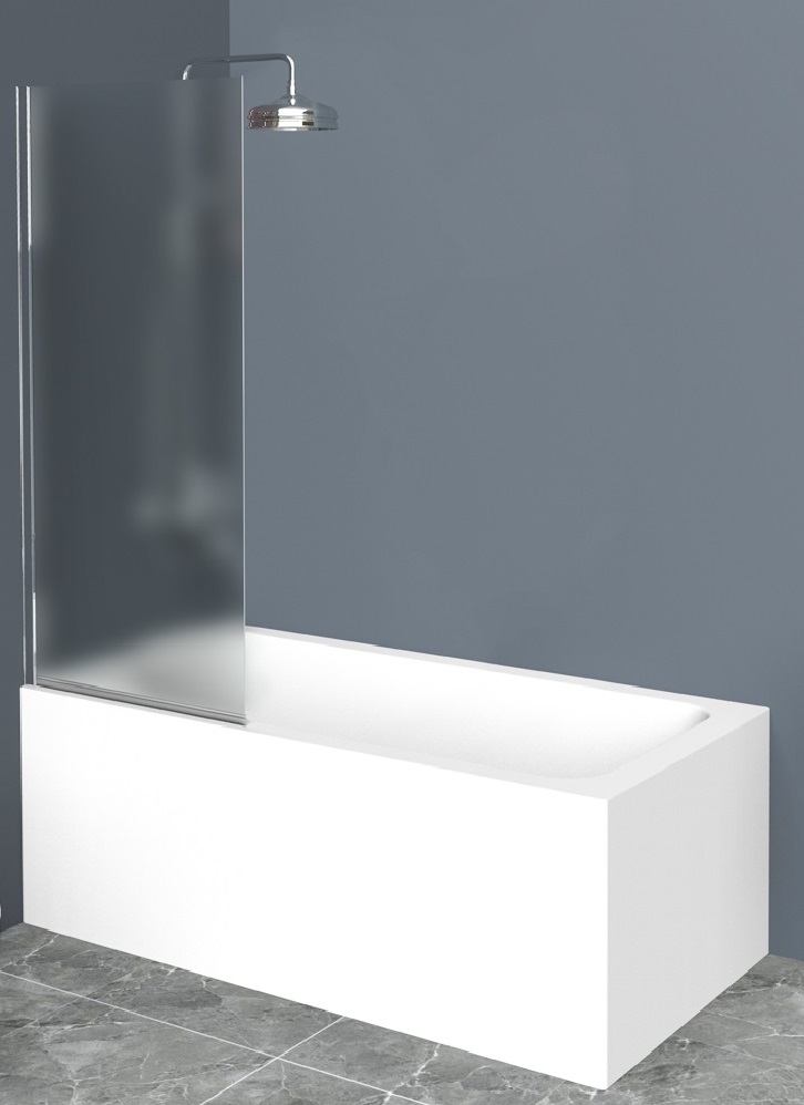 Шторка для ванны Uno-V-1-80/150-P-Cr, 800х1500 мм, стекло текстурное, распашная, профиль хром