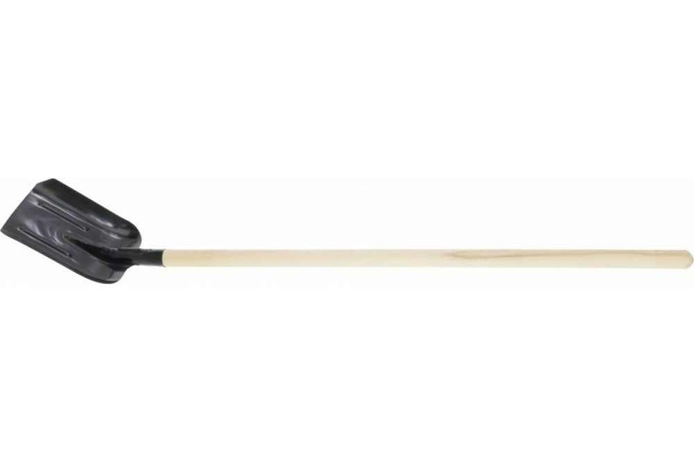 Лопата совковая 61414, 230х280х1400 мм, ребра жесткости, деревянный черенок лопата совковая skrab