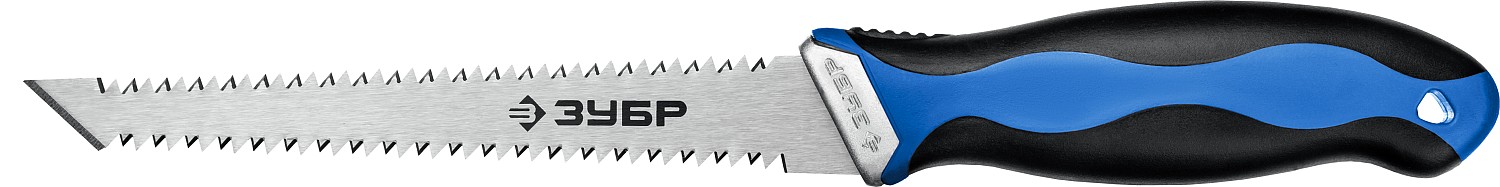 Мини-ножовка Зубр Гипрок 15178_z02 выкружная для гипсокартона, 150 мм, с двухсторонним лезвием выкружная мини ножовка для гипсокартона зубр