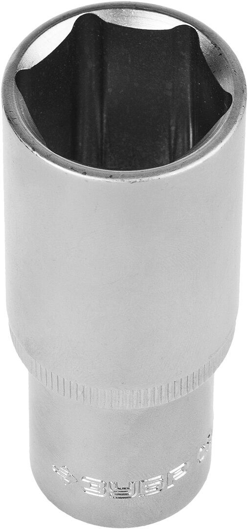 Головка торцовая Зубр Мастер 27726-24 удлиненная, Cr-V, FLANK, хроматированное покрытие, 24мм