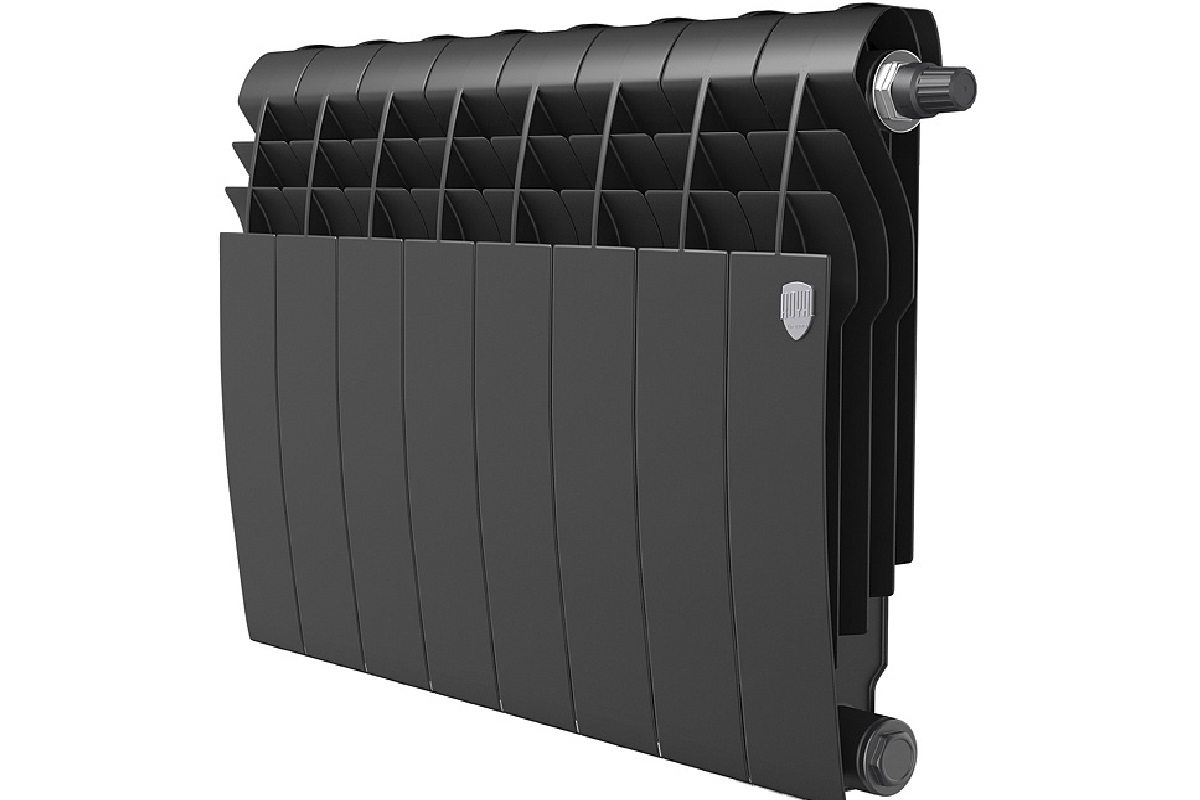 Биметаллический радиатор BiLiner VDR 350/90 мм, 8 секций, нижнее подключение, Noir Sable