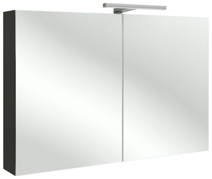 Зеркальный шкаф Odeon UP EB787RU-E71 105 см, со светодиодной подсветкой, цвет серый дуб