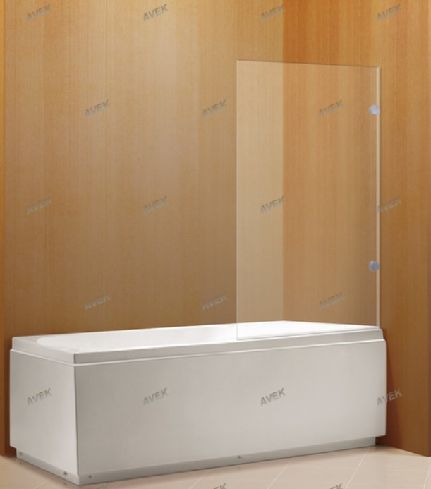 Шторка для ванны Fort A2 10353/8 800х1400, прозрачное стекло 8мм, профиль хром