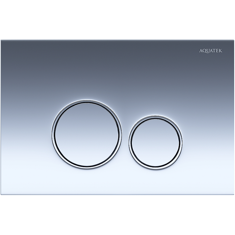 Кнопка смыва Акватек Evolution new KDI-0000018, круглые клавиши, хром глянец, пластик