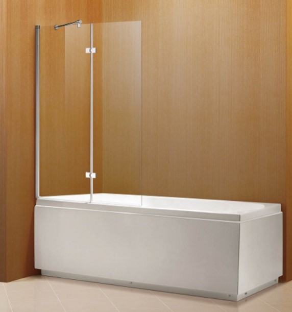 Шторка для ванны Fort B 10032-80, 800х1400, прозрачное стекло 6мм, профиль хром