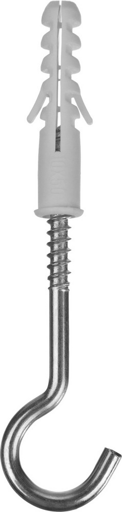Распорный дюбель Зубр 30686-10-50 ЕВРО полипропиленовый с шурупом-полукольцом 10 х 50 / 6 х 90 мм 4 шт.