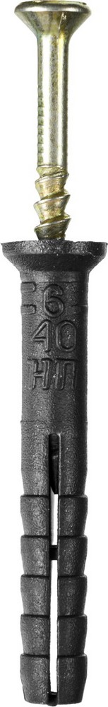 Дюбель-гвоздь 30640-06-040 полипропиленовый потайный бортик 6 x 40 мм 2500 шт.