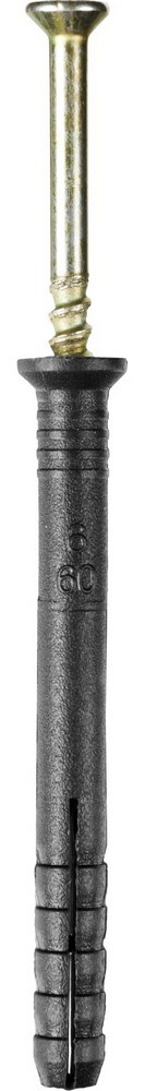 Дюбель-гвоздь 30640-06-060 полипропиленовый потайный бортик 6 x 60 мм 1500 шт.