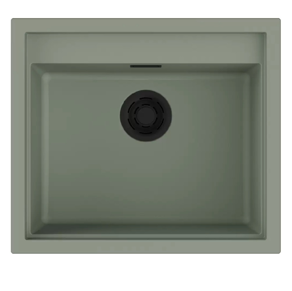 Мойка Sintesi 57-WG 4997143 570х500 мм, материал Artceramic, 1 чаша, прямоугольная, цвет wind green