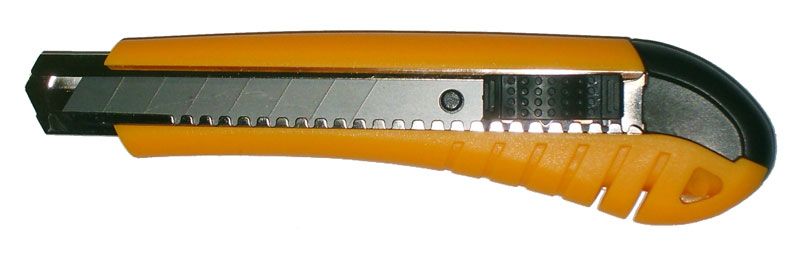 Нож с выдвижным лезвием 26820, 18-0,5 мм пластиковый корпус без фиксатора