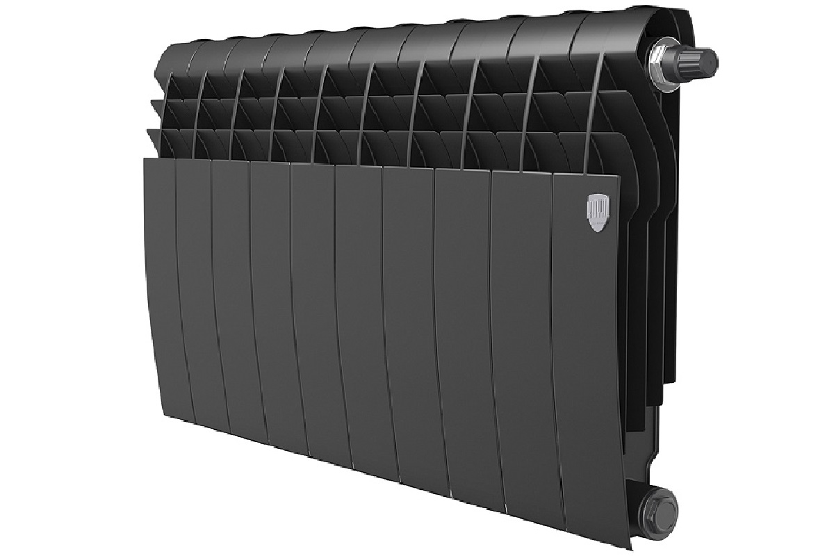 Биметаллический радиатор BiLiner VDR 350/90 мм, 10 секций, нижнее подключение, Noir Sable