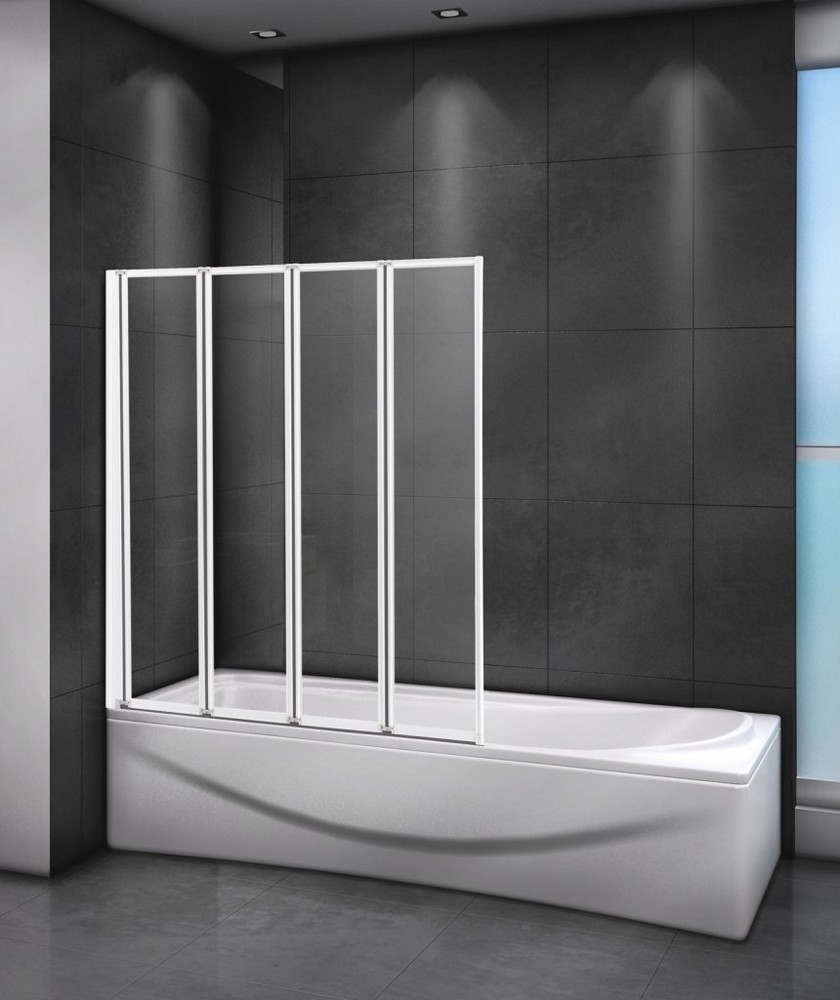 Шторка для ванны RELAX-V-4-90/140-C-Bi 900x1400, стекло прозрачное, профиль жемчужно серый