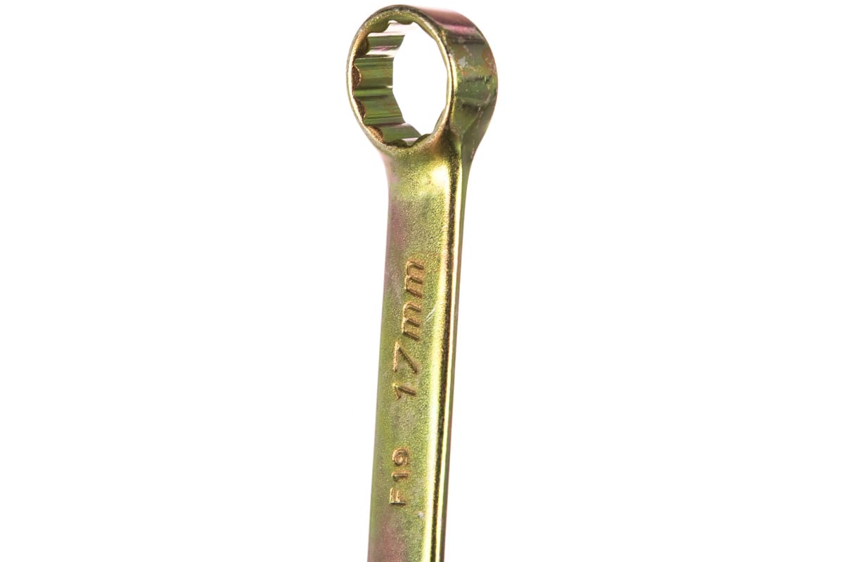 Комбинированный ключ Сибртех 14982 17 мм желтый цинк