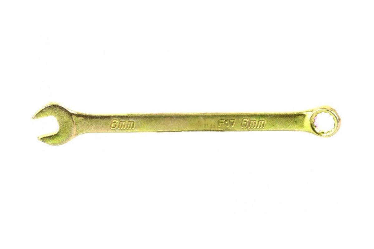 Комбинированный ключ Сибртех 14972 6 мм желтый цинк