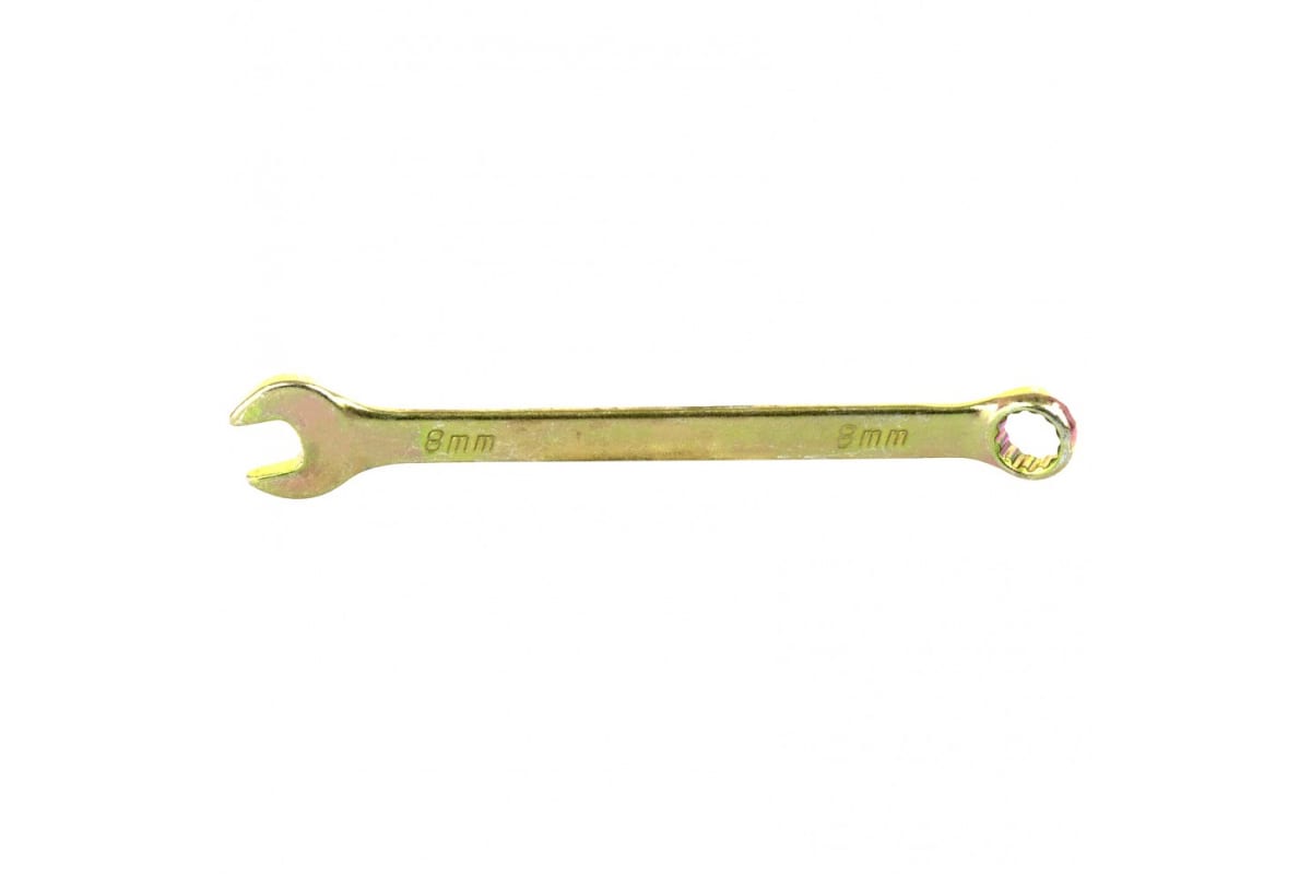 Комбинированный ключ Сибртех 14974 8 мм желтый цинк