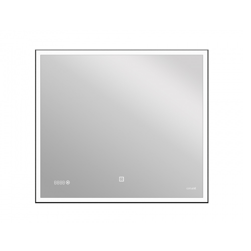 Зеркало м Led 011 design KN-LU-LED011*80-d-Os 80х70 с подсветкой, часы, металл. рамка зеркало 80х70 см дуб сонома l r onika тимбер 208091