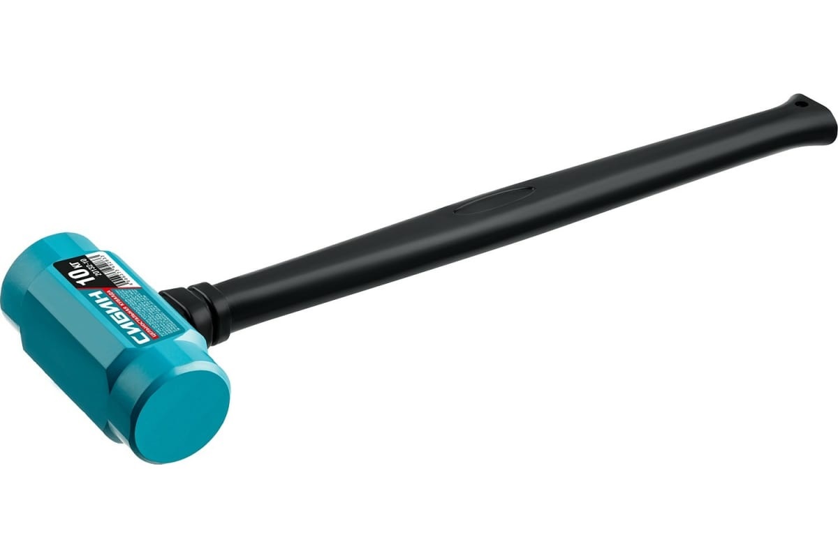 Кувалда Сибин 20132-10, цельностальная, с удлинённой рукояткой, 10 кг, 720 мм кувалда с удлинённой рукояткой сибин 20133 8 8 кг