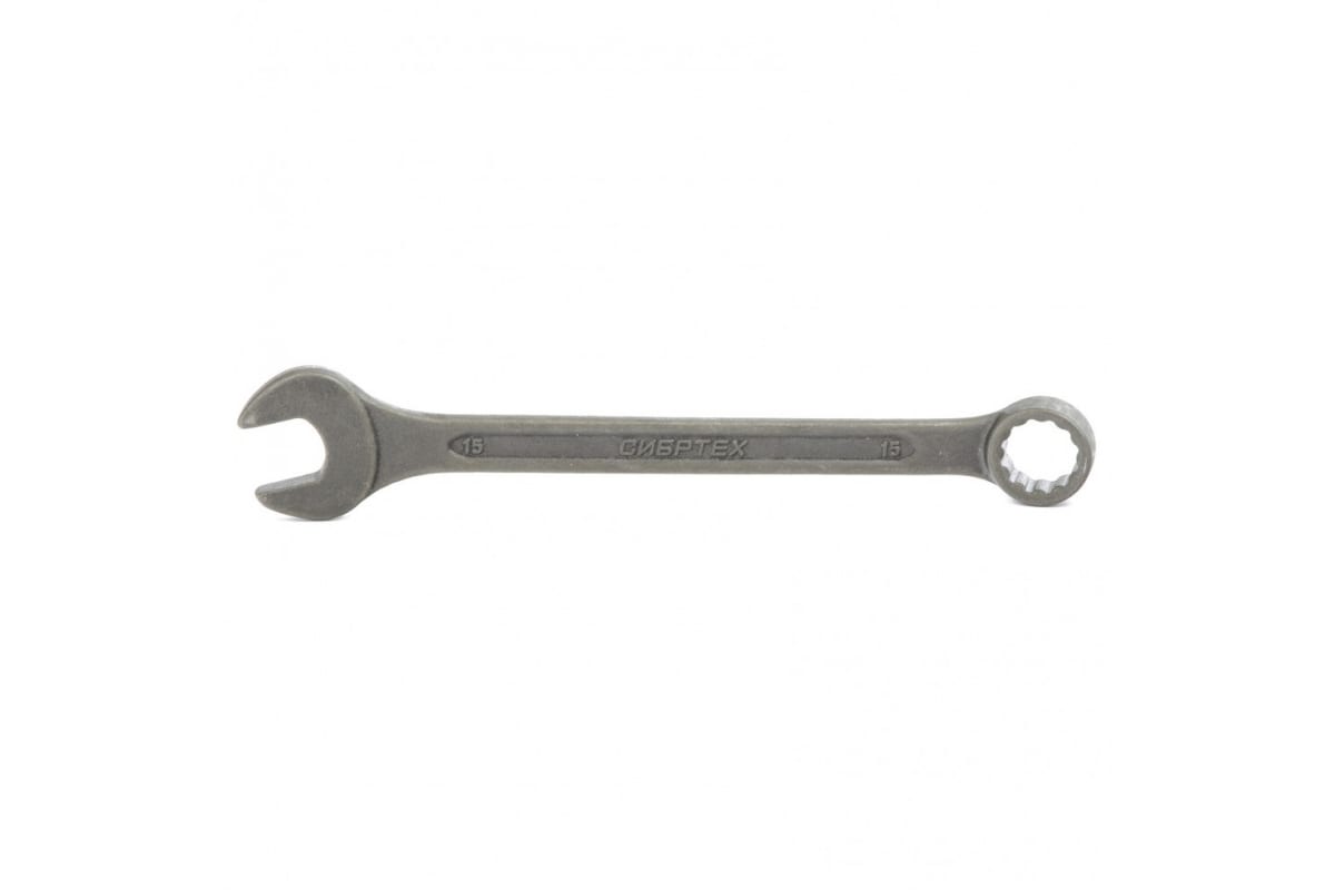 Комбинированный ключ Сибртех 14910 15 мм CrV фосфатированный