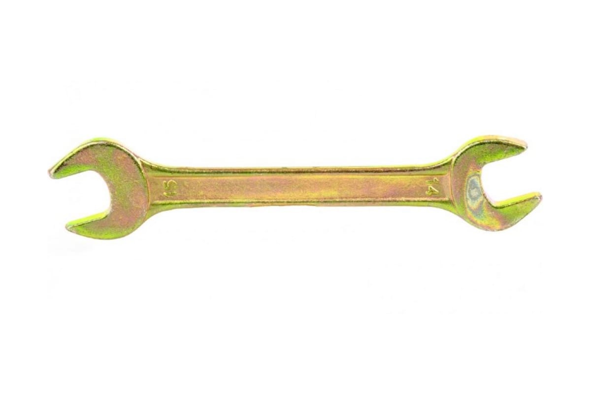 Ключ рожковый Сибртех 14308 14 х 15мм, желтый цинк