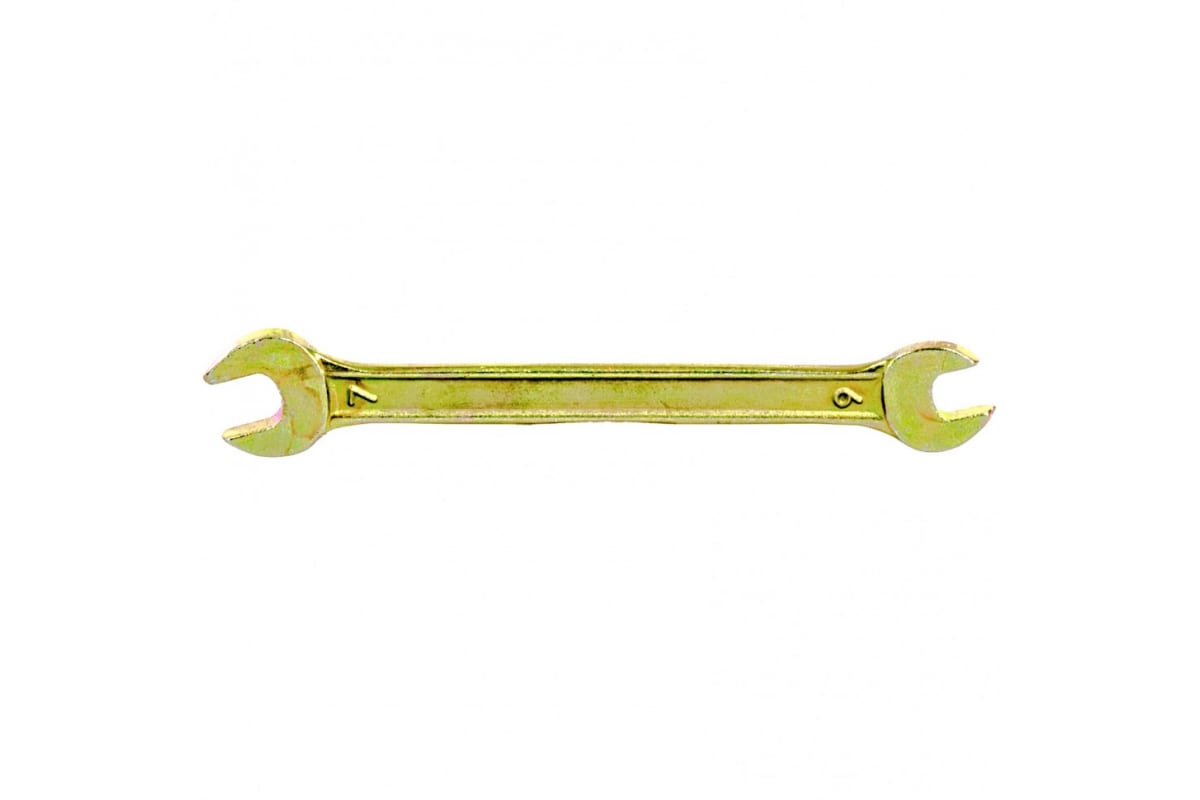 Ключ рожковый Сибртех 14301 6 х 7мм, желтый цинк ключ рожковый сибртех 14308 14 х 15мм желтый цинк