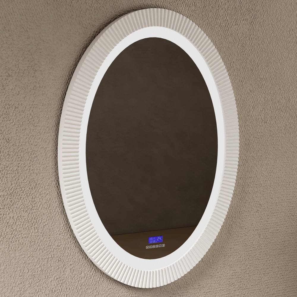 Зеркало Stein AS6601 60х80, Bluetooth-плеер, датчик температуры, часы, рама из искусственного камня - фото 1