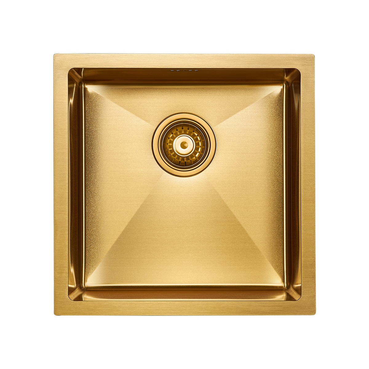 Мойка Gerberg PM214444-BG 440х440 мм, нержавеющая сталь, 1 чаша, квадратная, цвет брашированное золото
