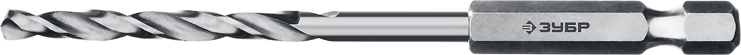 Сверло по металлу Зубр Профессионал 29623-4 ПРОФ-А 4.0х93мм, с шестигранным хвостовиком, сталь Р6М5, класс А
